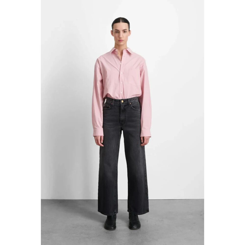 B SIDES Elissa Relaxed Wide Leg Denim Faded Black Sz 29